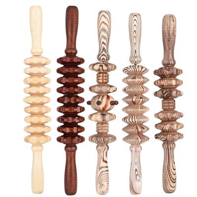 China 39CM 18CM SGS Wooden Massage Roller Stick For Body Acupuncture for sale
