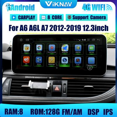 China 12.3inch Android Audio Multimedia Player For Audi A6 A6L A7 2012 2019 for sale