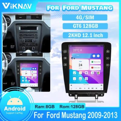 China 12.1 polegada de tela sensível ao toque rádio de carro Para 2009--2013 Ford Mustang GPS Navegação Multimédia Player Wireless Carplay BT 4G à venda