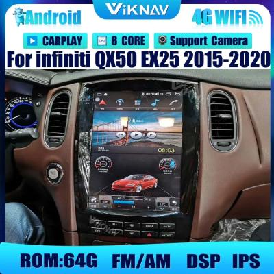 China 12.1 polegada Android rádio de automóvel para Infiniti QX50 GPS Navegação Multimédia Player Android Wireless Carplay BT 4G à venda