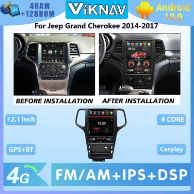 Chine Pour 2014-2017 Jeep Grand Cherokee Écran LCD 12,1 pouces Radio de voiture DVD Navigation Multimédia Lecteur sans fil Carplay BT 4G à vendre