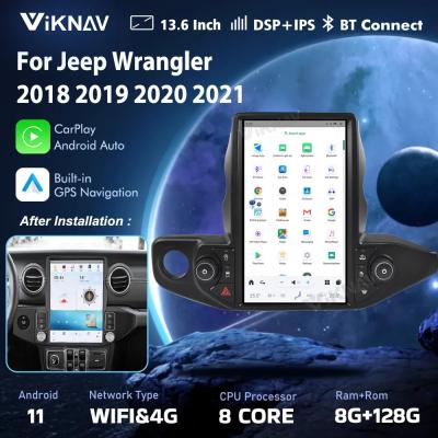 China Para 2018-2021 Jeep Wrangler 13.6 pulgadas pantalla táctil radio de automóvil navegación GPS multimedia reproductor de DVD inalámbrico Carplay 4G en venta