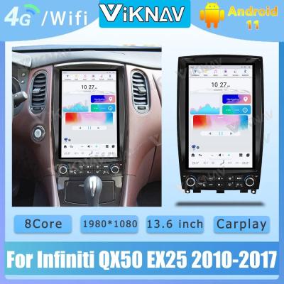 China For 2010-2017 Infinit QX50 EX25 13.6 Inch Touch Screen Car radio Navigation GPS Multimedia DVD Player Wireless Carplay for sale