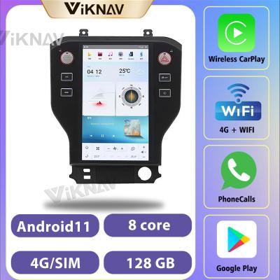 China 11Stereo de tela de.8 polegadas Para Ford Mustang 2013-2020 Navegação GPS 128G Multimédia DVD Player Android Wireless Carplay à venda