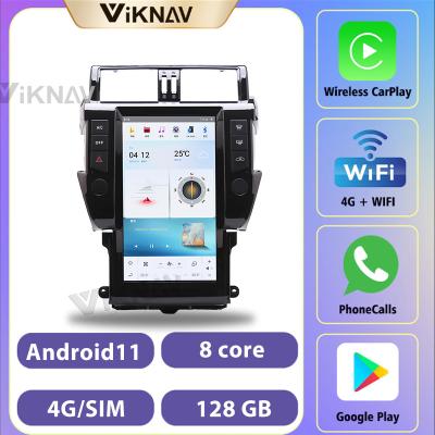 China 13.6 Inch Android Stereo For 2014-2017 Toyota Prado 128G Navigation GPS Multimedia DVD Player Android Wireless Carplay for sale