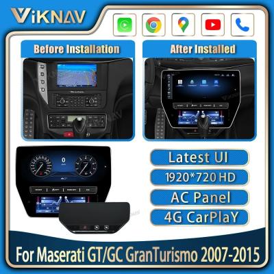 China For 2007-2015 Maserati GT GC 12.3 Inch Touch Screen Head Unit 128G Navigation GPS Multimedia Player Wireless Carplay 4G for sale