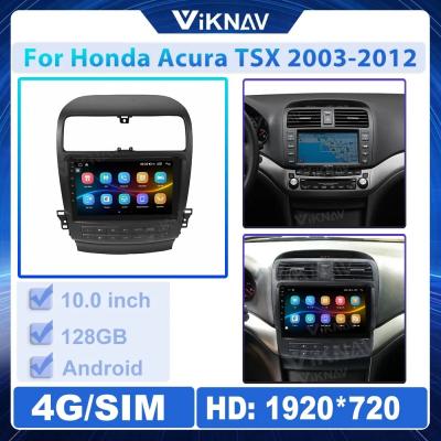 Китай 10 дюймовый Android стерео для 2003-2012 годов Honda Acura TSX 128G навигация GPS мультимедийный проигрыватель беспроводный Carplay 4G продается