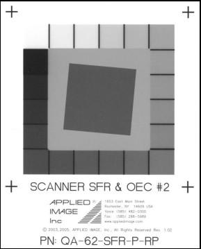 China Grayscale SFR OECF Resolution Test Chart MTF Analysis Slant Edge Scanner Target for sale