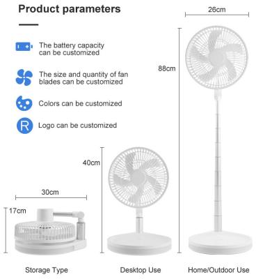 China Wall Installation Pedestal Stand Custom Folding Fans With AC Power Supply à venda