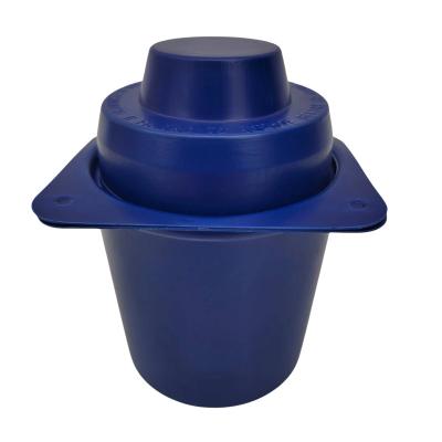 China Recyclable Clamshell Plastic Packaging Round Blue Clamshell Plastic Box for sale