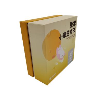China Yellow Custom Rigid Boxes Packaging Environmental Friendly For Wireless Headphones for sale