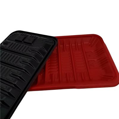 Cina Red Black Plastic Blister Pack PP vassoio di imballaggio per alimenti usa e getta in vendita