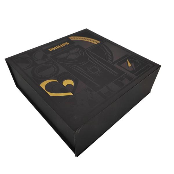 Quality Golden Stamping 3C Digital Rigid Box Paper Packaging Box With Frosted Texture for sale