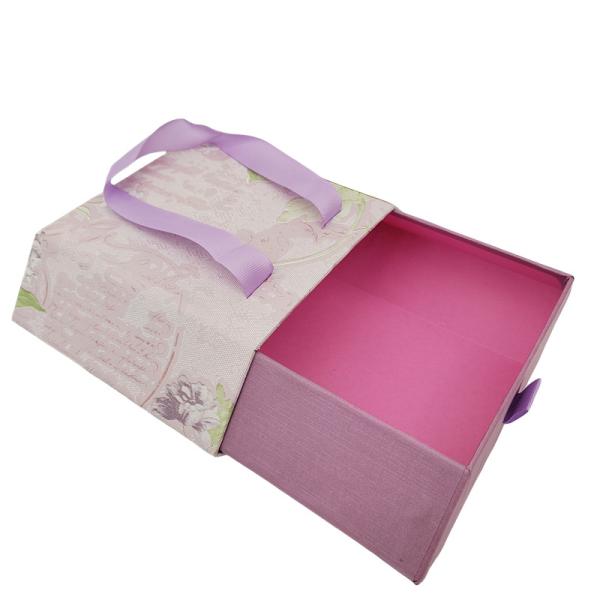 Quality Cardboard Texture Waterproof Paper Box Pink Printed Rigid Paper Boxes for sale