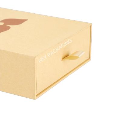 China Natural Color Drawer Packaging Box Custom High-End Style With Flower for sale