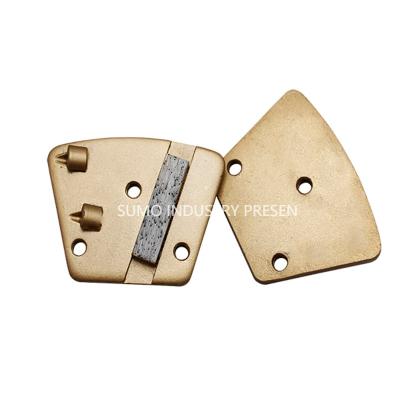 Cina ASL Trapezoid  PCD Single Bar Magnetic Connection Diamond Grinding Shoes non-threaded in vendita