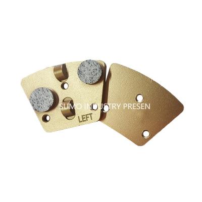 China ASL Trapezoid  PCD Double Round Magnetic Connection Diamond Grinding Shoes non-threaded en venta