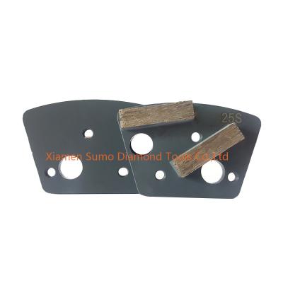 China Grey Trapezoid Concrete Grinding Tools With Double Bar Segment for sale