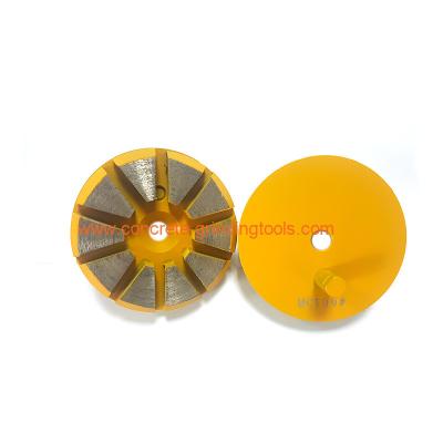 China 3 inch 10 segments concrete grinding tools single Pin fixed concrete grinding disc  for concrete grinder for sale