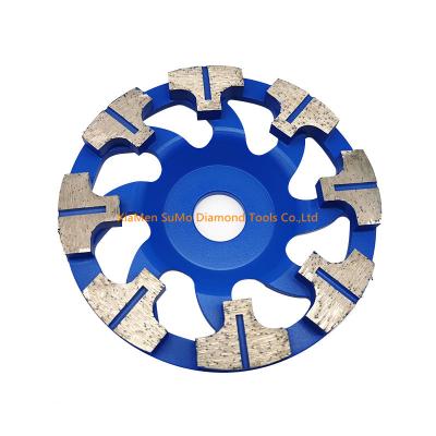China Rueda de alta resistencia de la taza de la amoladora de ángulo del segmento de la rueda T de la taza del diamante en venta
