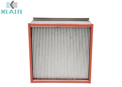 China Filtro de alta temperatura dos meios HEPA da fibra de vidro com os separadores de alumínio do quadro do SUS à venda