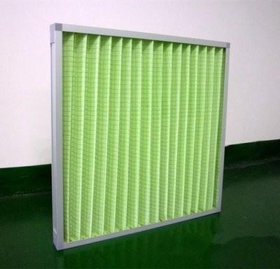 China Primary Efficiency Pleated Panel Air Filter , Paper Frame Pre Air Filter for sale