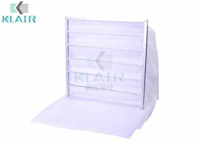 China Klair Non Woven Pocket Air Filter For Galvanized Frame Air Handling Unit for sale