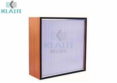 China Clean Room Hepa Filters H13 With Particle Board Frame / Aluminium Separator for sale
