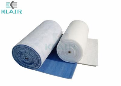 China Rollo material sintético azul blanco de los filtros de aire de la cabina de espray para pre el filtro en venta