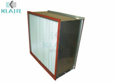 China Filtro de aire de alta temperatura de la fibra de vidrio micro con el marco doble del Sus del jefe en venta