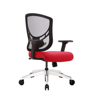 China Black Wintex Mesh Computer Task Chairs Red Upholstery Foam Seating 3D Adjustable Arms for sale