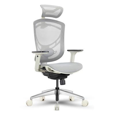 China IVINO Grey Chair Headrest Adjustable Ergonomic Online Office Chairs for sale