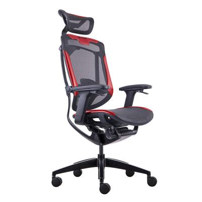 China GTCHAIR Wine Red PU Mesh Gaming Chairs Ergonomic Revolving Chair for sale