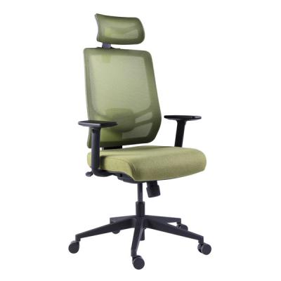 China Green Adjustable Spine Protecting Headrest and PA Wheels Project Ofiice Chairs for sale
