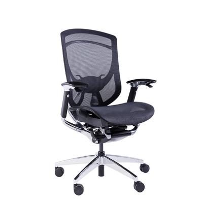 China Cadeira de mesa ergonômica do preto da cara do sorriso de IFIT com a cadeira ergonômica ajustável do escritório do apoio lombar à venda