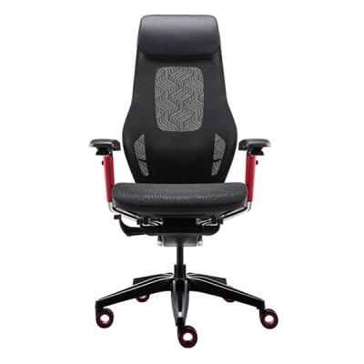 China Deluxe Real Leather Headrest 5D Arms Racing Style Breathable Mesh Computer Desk Chair Swivel Gaming Chairs for sale
