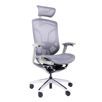 China Grey Frame Ergonomic Office Chair Large Tilting Angle Multi Adjustment for sale