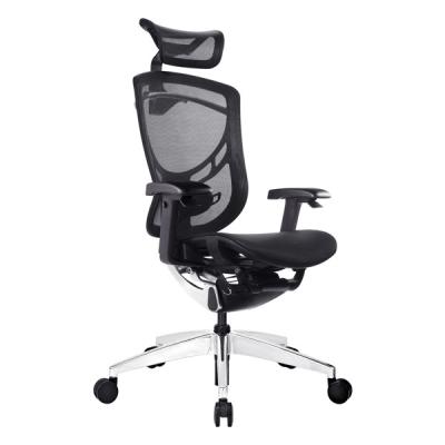 China 3D Headrest Chromed Ergonomic Executive Chair 4D Swivel Office Seating for sale