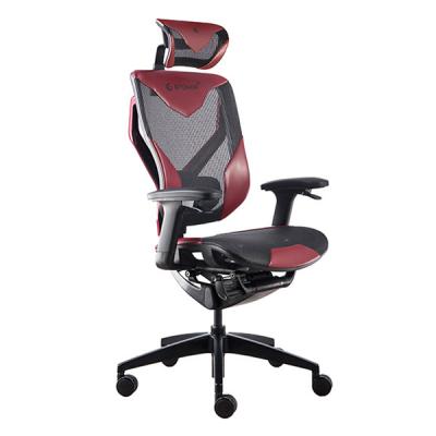 China Black Frame Wine Swivel Gaming Chair Modern Mesh Breathable PU Designed for sale