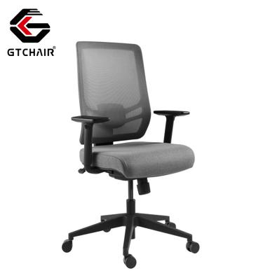 China Height Adjustable Online Office Swivel Chairs Seat Paddle Control Ergonomic Mid Back for sale
