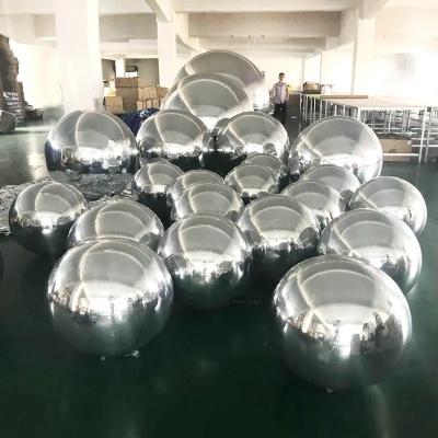 China Smooth Shiny mirror Balls for Event Outdoor Affordable Big Shiny Balls Inflatable Silver for sale