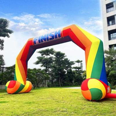 China Customized Cheap Five Sides Inflatable Arch Cheap Rainbow Inflatable Arch Events with Brand Logo for sale