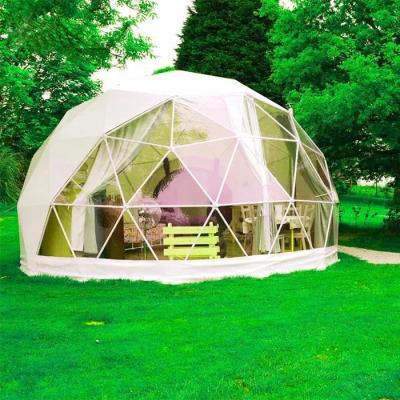 China Tienda de campamento con cúpula geodésica de 9 m PVDF de lujo PVC al aire libre en venta
