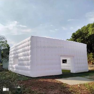 China White Inflatable Structures Exhibition Tent White Large Inflatable Show Cube Tent for Advertising Events for sale