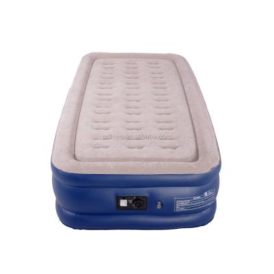 China Electric Inflation air mattress hot selling Blow Up Air Bed Soft Plush Flocking Mattress Durable Automatic for sale