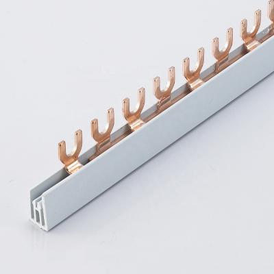 China Pin type fork type copper busbar insulated comb bus bar for sale
