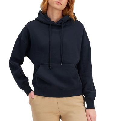 China Custom Logo High Quality Soft 100% Cotton Sport Women's Sweatshirt Hoodies Pullover for sale