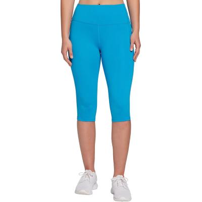 China High Waist Blue Short Tight Leggings Sports Pants Fitness Yoga Women Shorts with pocket for sale