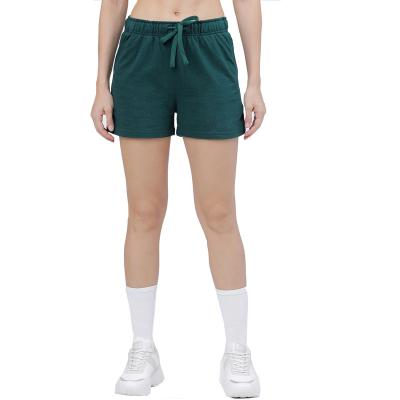 China Custom Logo Sports Pants Fitness Running Biker Yoga Women Shorts with Side Pocket for sale