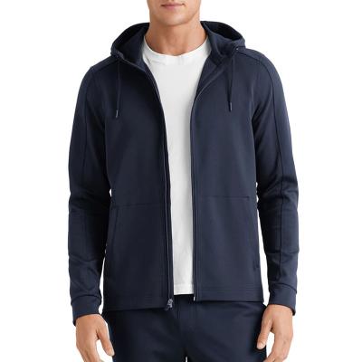 China Hot SalePolyester Nylon Long Sleeves Full Zip Mens Hooded Jackets with Kangaroo Pocket for sale